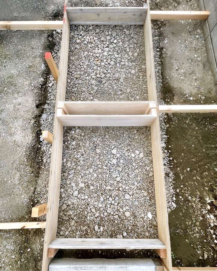 土間コンクリート打設の枠